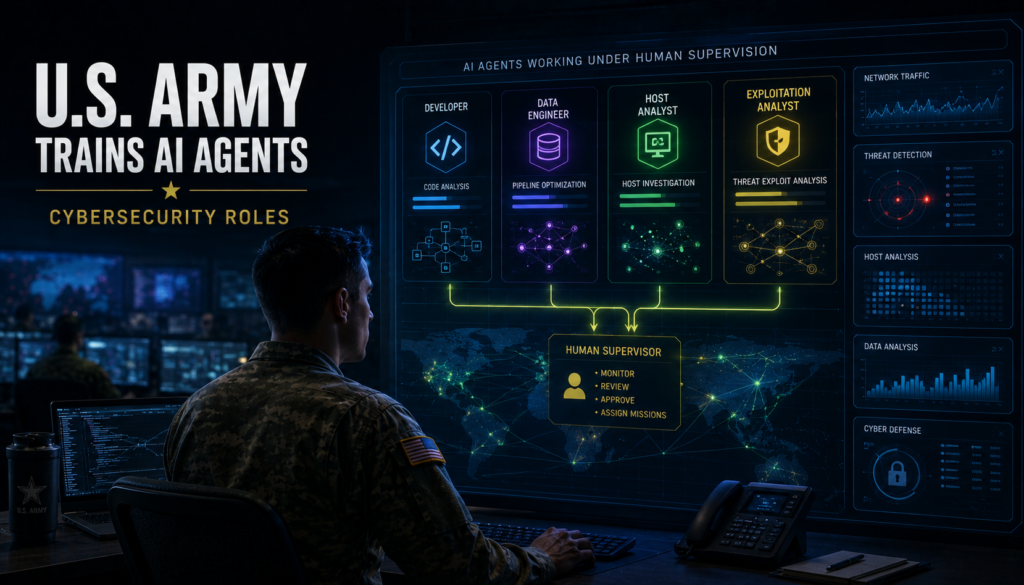 U.S. Army, Army Cyber Command, Task Force Lexington, AI Agents, Artificial Intelligence, Cybersecurity, Military AI, Cyber Defense, Agentic AI, Threat Hunting, AI Security, Cyber Warfare