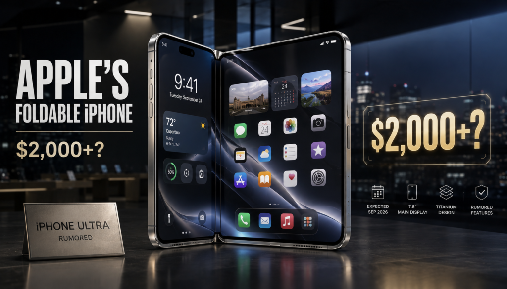Apple Foldable iPhone Ultra Could Launch Above $2,000 in September