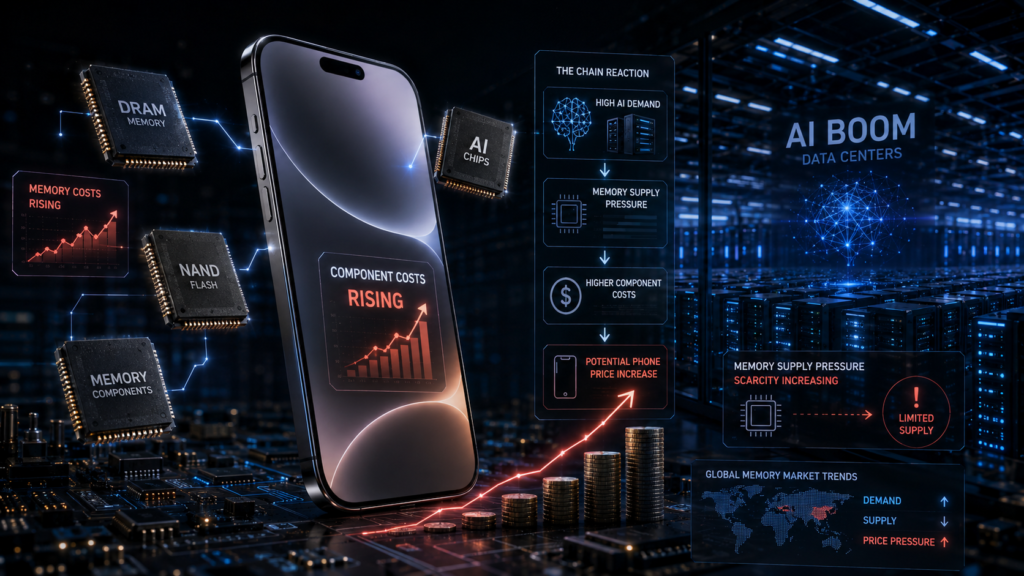 Apple May Raise iPhone Prices as Memory Shortage Pushes Component Costs Higher