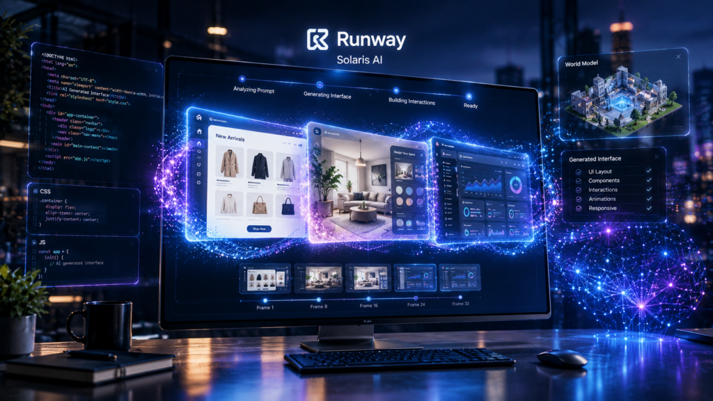 Runway Solaris AI Model Generates App Interfaces in Real Time Without Code