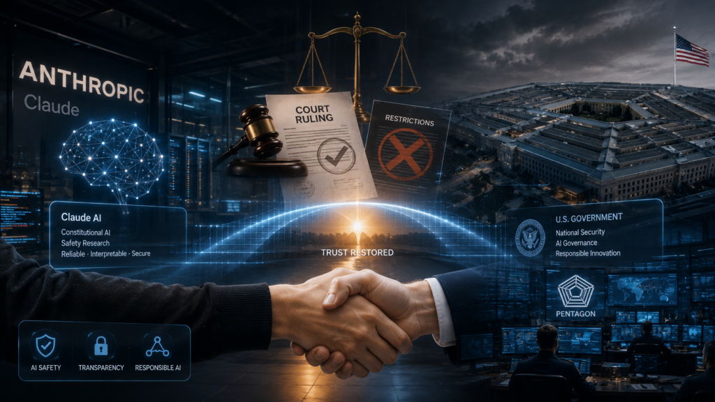 Anthropic Wins Back U.S. Government Trust After Pentagon AI Dispute