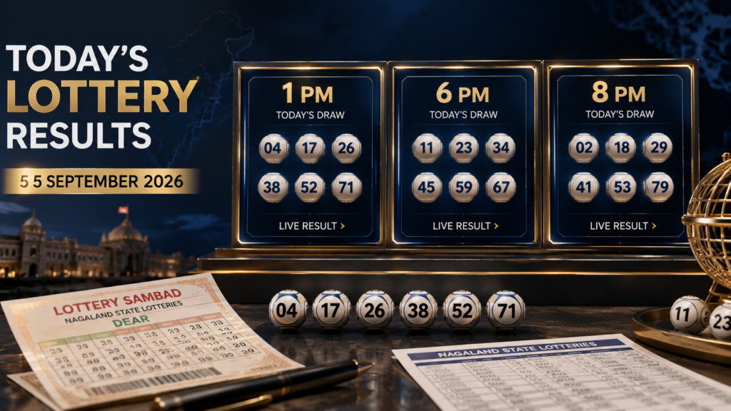 Lottery Sambad Today 5 September 2026: 1 PM, 6 PM & 8 PM Results